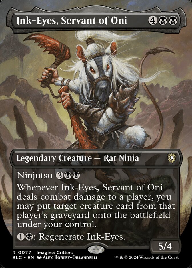 Ink-Eyes, Servant of Oni 77/40 (Commander: Bloomburrow)  - Borderless