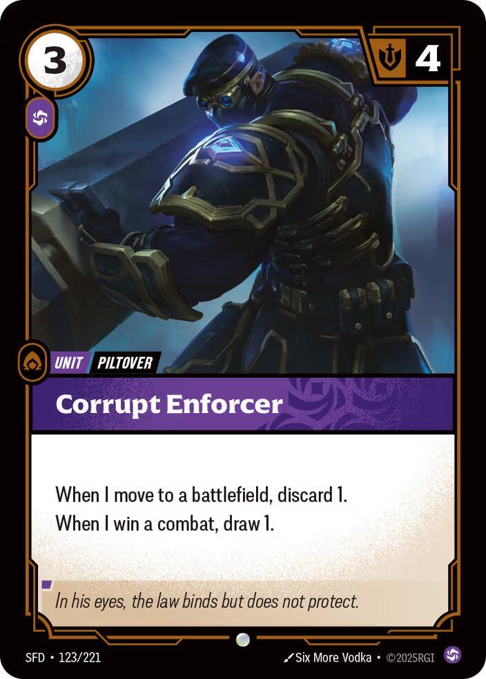 Corrupt Enforcer 123/221 (Spiritforged) 