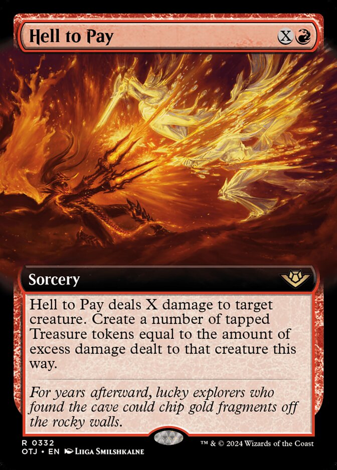 Hell to Pay 332/286 (Outlaws of Thunder Junction)  - Extended Art