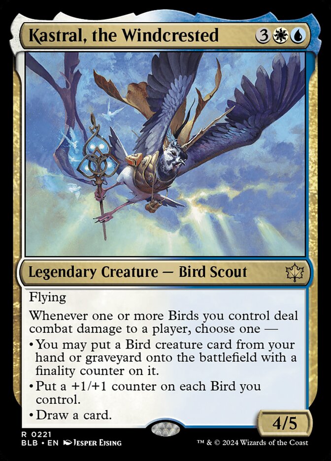 Kastral, the Windcrested 221 (Bloomburrow)  - Foil