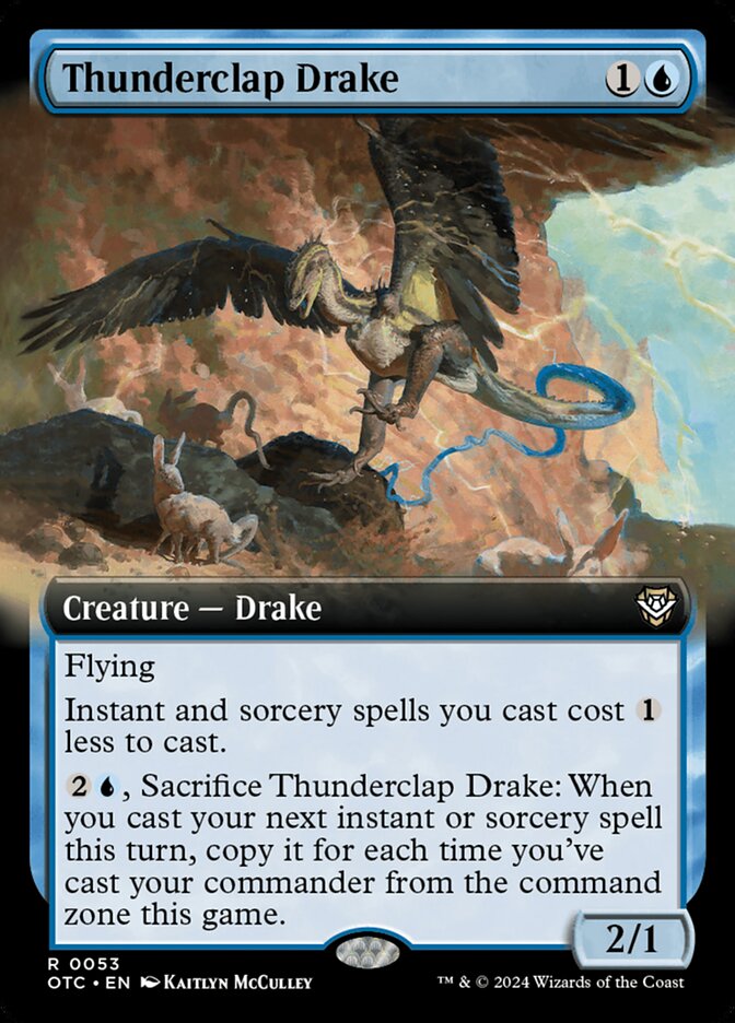 Thunderclap Drake 53/342 (Commander: Outlaws of Thunder Junction)  - Extended Art