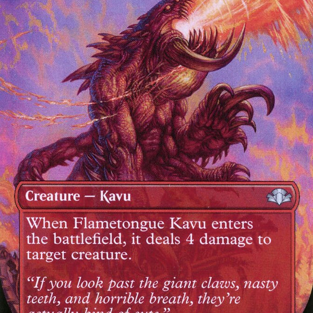 Flametongue Kavu 432/261 (Dominaria Remastered)  - Borderless