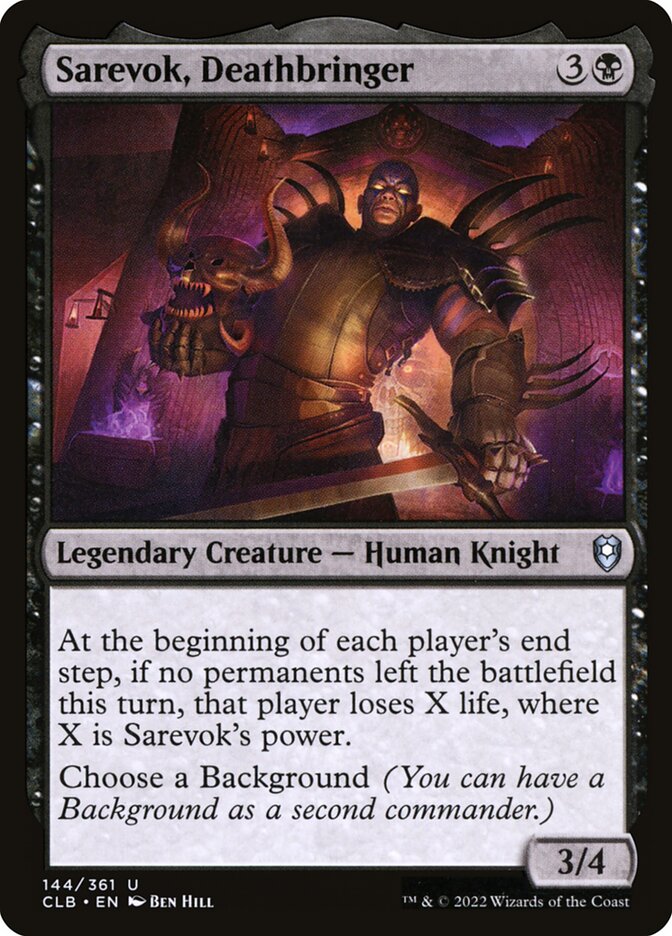 Sarevok, Deathbringer 144 (Commander Legends: Battle for Baldur's Gate) 