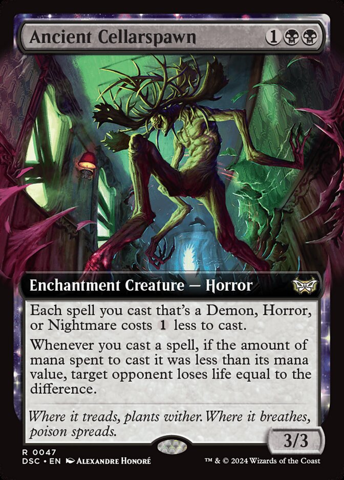 Ancient Cellarspawn 47 (Commander: Duskmourn: House of Horror)  - Extended Art