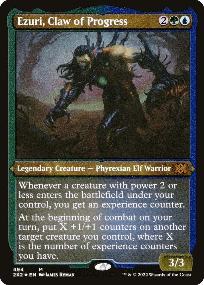 Ezuri Claw of Progress Foil Etched 494 (Double Masters 2022)  - Foil