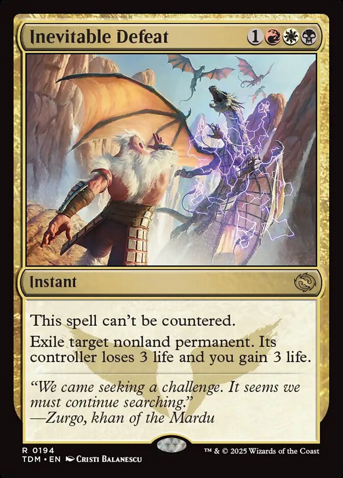 Inevitable Defeat 194 (Tarkir: Dragonstorm)  - Foil