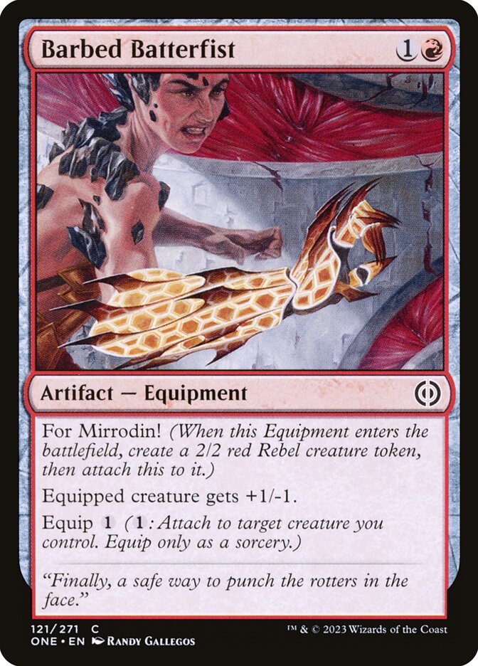 Barbed Batterfist 121/271 (Phyrexia: All Will Be One)  - Foil