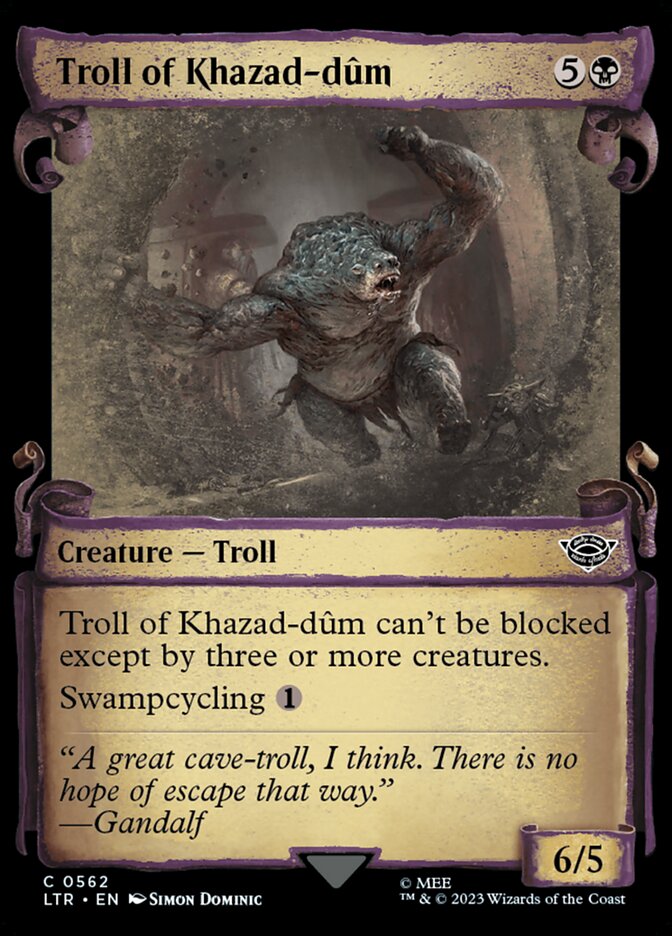 Troll of Khazad-dûm 562 (Universes Beyond: The Lord of the Rings: Tales of Middle-earth)  - Showcase Scroll Foil