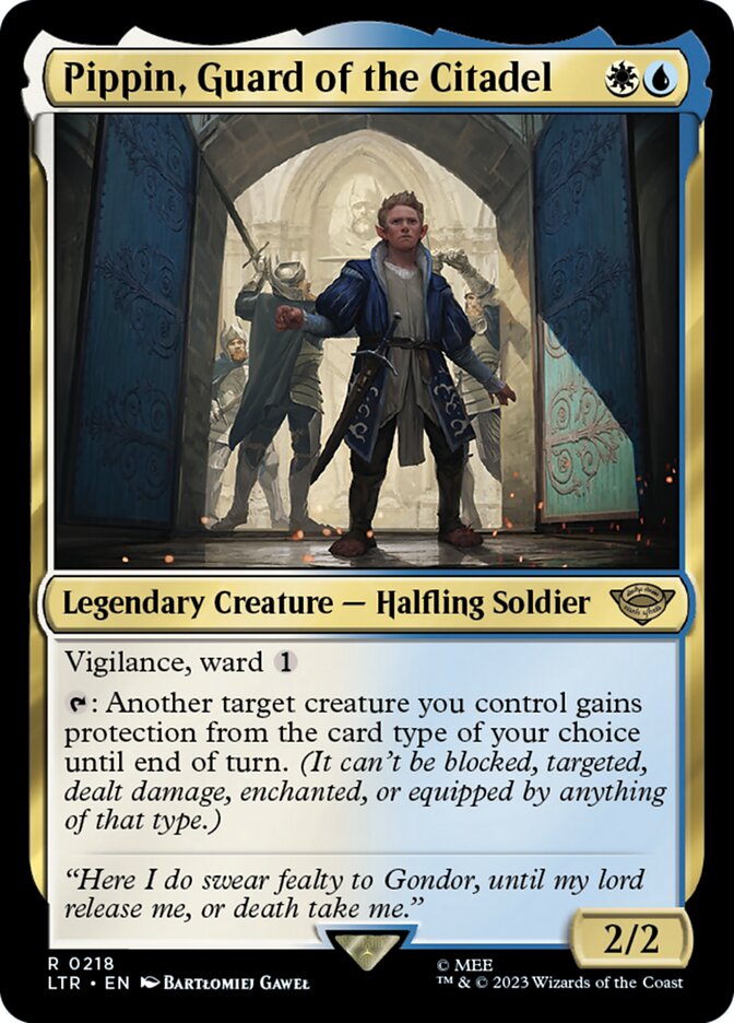 Pippin, Guard of the Citadel 218 (Universes Beyond: The Lord of the Rings: Tales of Middle-earth)  - Foil