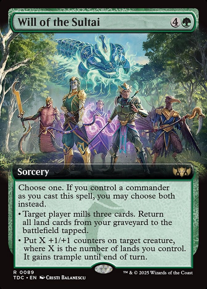 Will of the Sultai 89/413 (Commander: Tarkir: Dragonstorm)  - Extended Art