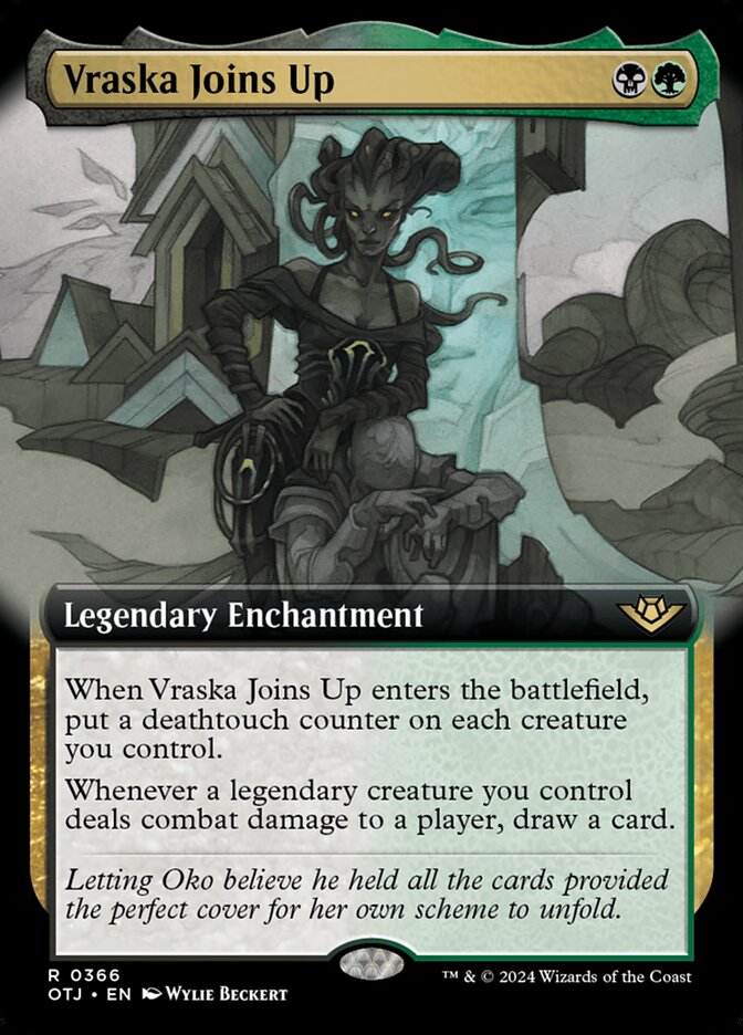 Vraska Joins Up 366/286 (Outlaws of Thunder Junction)  - Extended Art