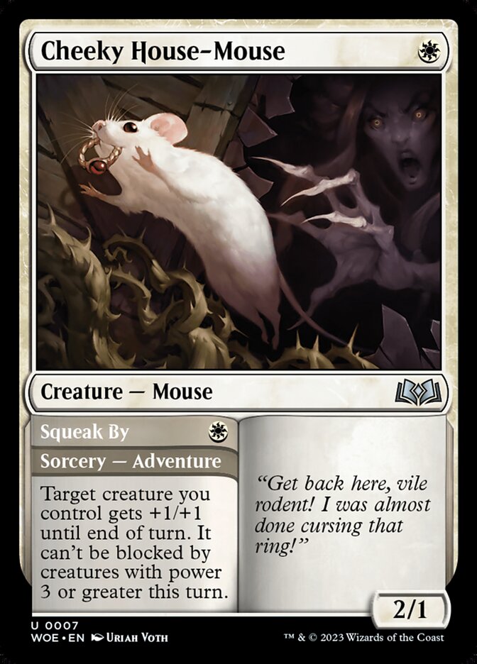 Cheeky House-Mouse // Squeak By 7/276 (Wilds of Eldraine)  - Foil