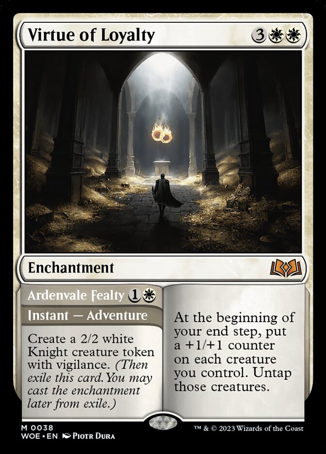 Virtue of Loyalty // Ardenvale Fealty 38/276 (Wilds of Eldraine)  - Foil