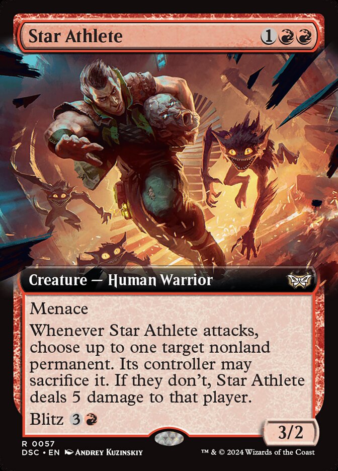 Star Athlete 57/40 (Commander: Duskmourn: House of Horror)  - Extended Art