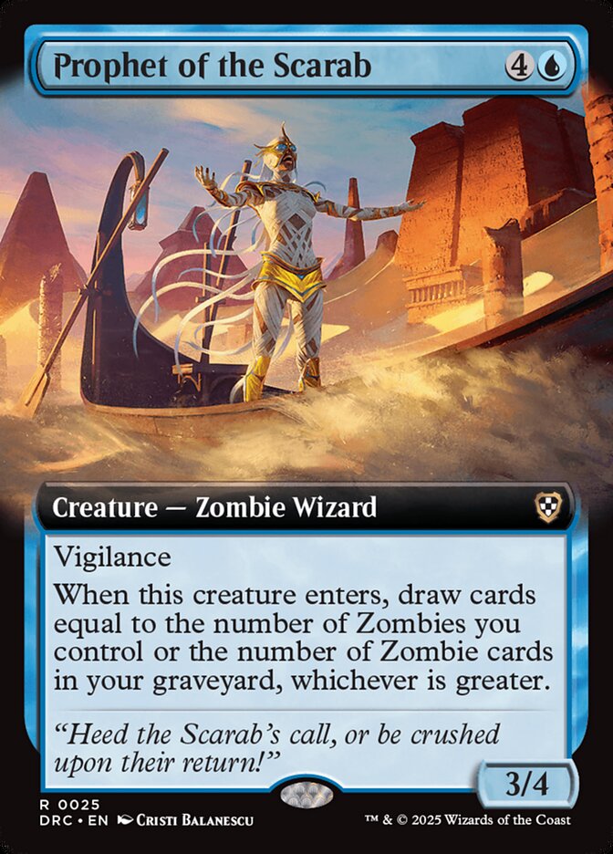 Prophet of the Scarab 25/187 (Commander: Aetherdrift)  - Extended Art
