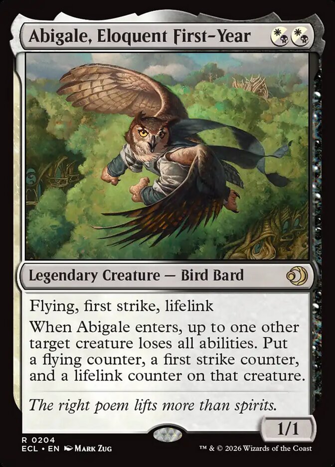 Abigale, Eloquent First-Year 204/273 (Lorwyn Eclipsed)  - Foil