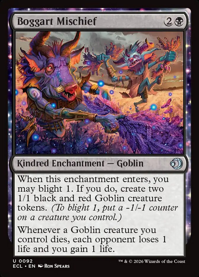 Boggart Mischief 92/273 (Lorwyn Eclipsed)  - Foil