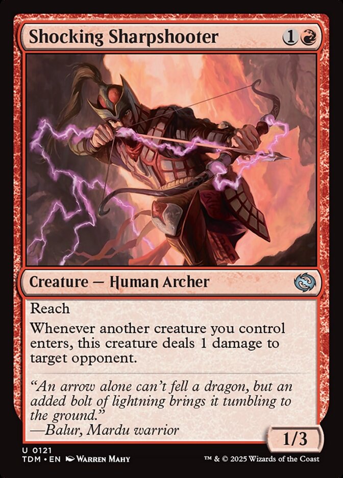 Shocking Sharpshooter 121 (Tarkir: Dragonstorm)  - Foil