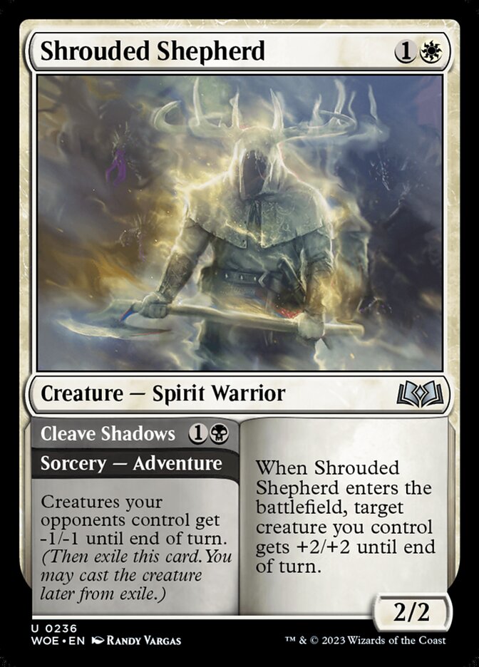 Shrouded Shepherd // Cleave Shadows 236 (Wilds of Eldraine)  - Foil