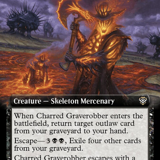 Charred Graverobber 55/342 (Commander: Outlaws of Thunder Junction)  - Extended Art