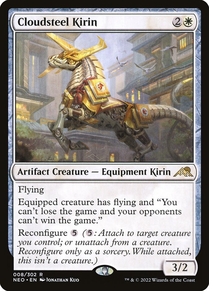 Cloudsteel Kirin 8/302 (Kamigawa: Neon Dynasty)  - Foil