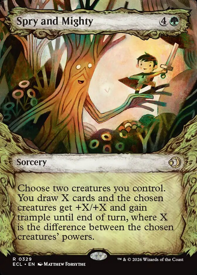 Spry and Mighty  329/273 (Lorwyn Eclipsed)  - Showcase Foil