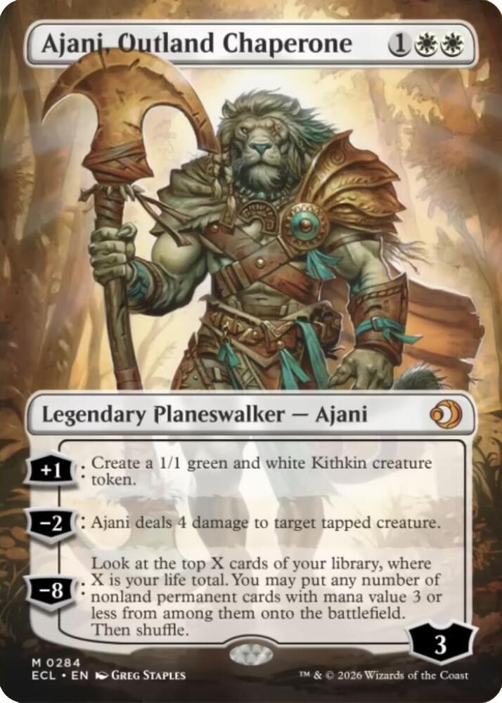 Ajani Outland Chaperone Borderless (Lorwyn Eclipsed) 