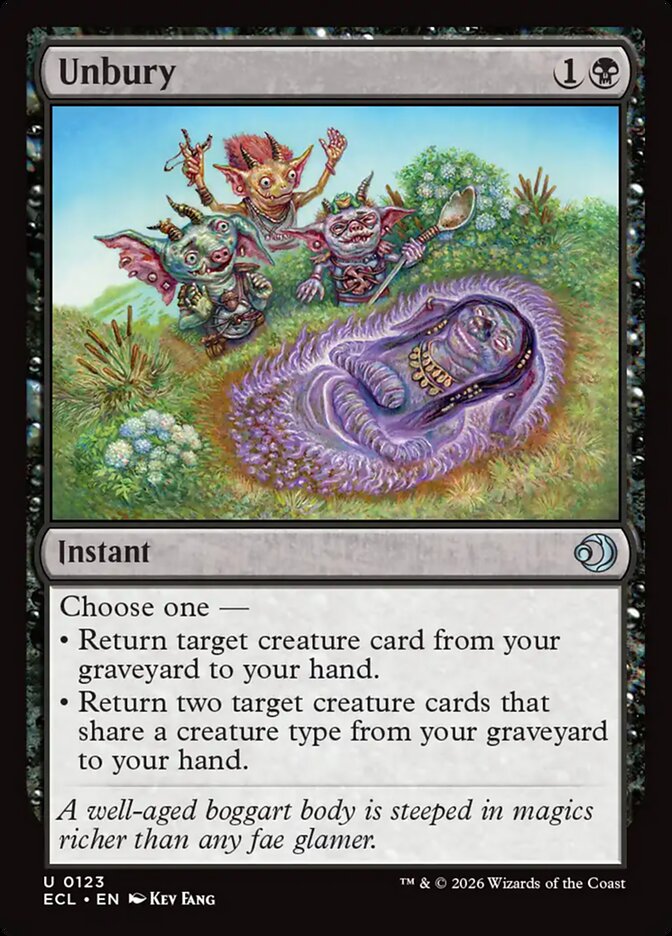Unbury 123/273 (Lorwyn Eclipsed)  - Foil
