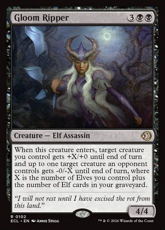 Gloom Ripper 102/273 (Lorwyn Eclipsed)  - Foil