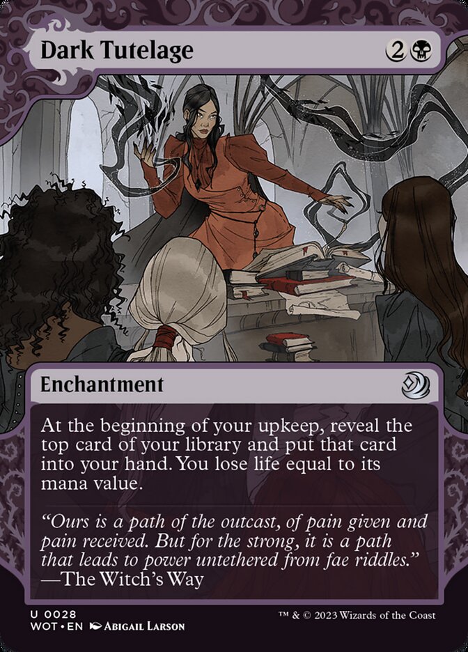Dark Tutelage 28/63 (Wilds of Eldraine: Enchanting Tales)  - Showcase Foil