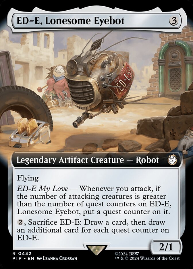 ED-E, Lonesome Eyebot 432/326 (Universes Beyond: Fallout)  - Extended Art