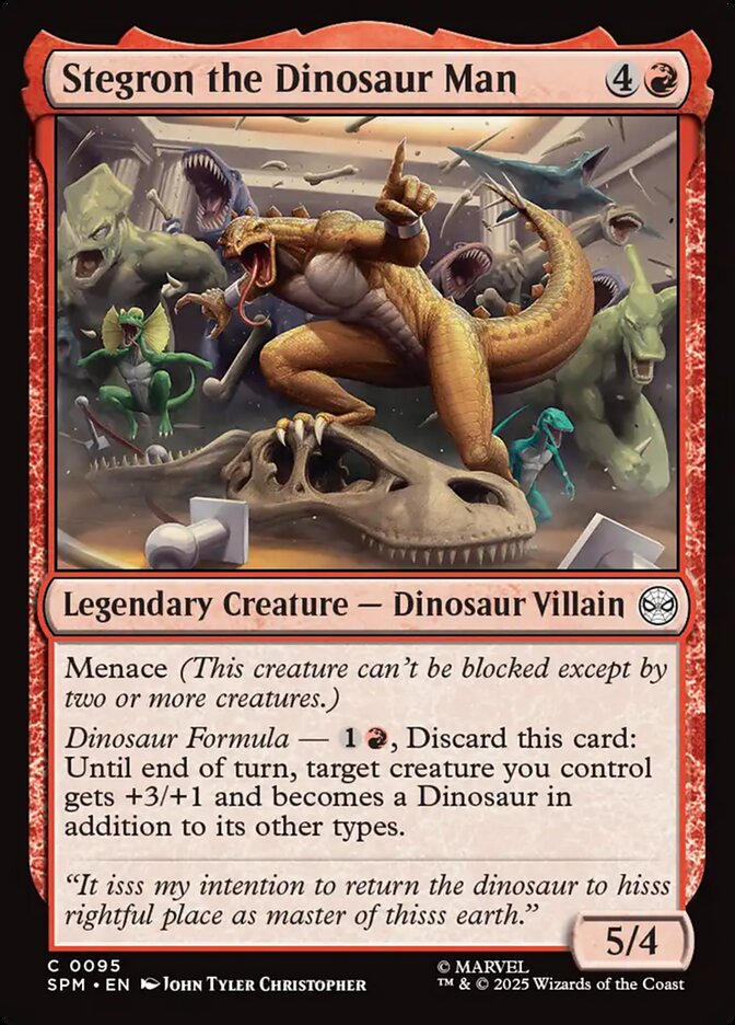 Stegron the Dinosaur Man 95/198 (Marvel's Spider-Man) 