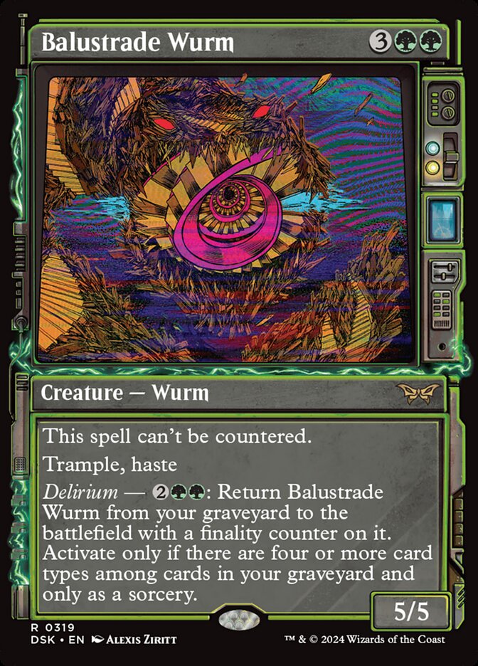 Balustrade Wurm 319/286 (Duskmourn: House of Horror)  - Showcase