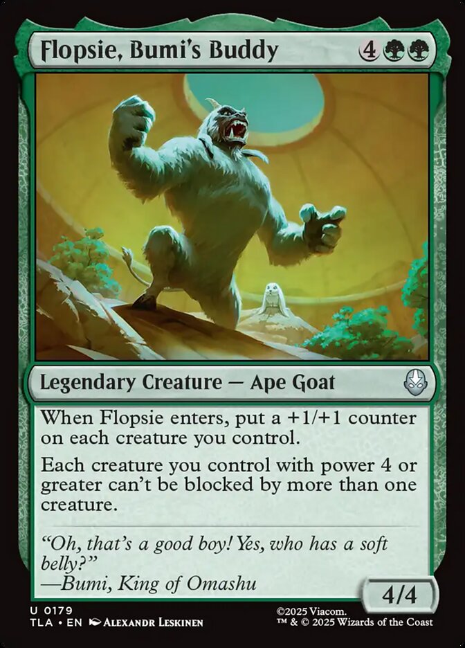 Flopsie, Bumi's Buddy 179/286 (Avatar: The Last Airbender)  - Foil