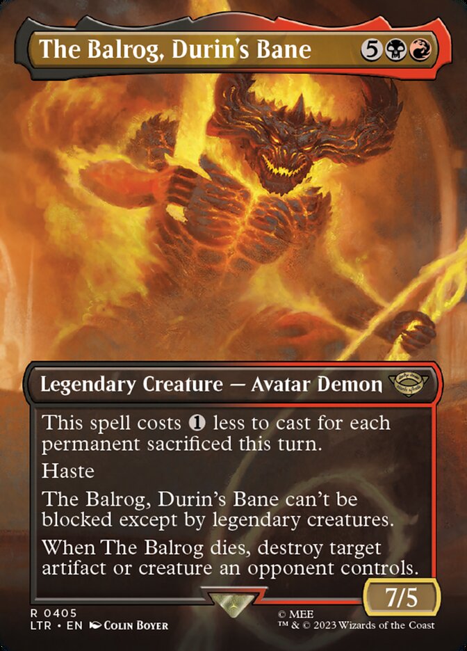 The Balrog, Durin's Bane 405 (Universes Beyond: The Lord of the Rings: Tales of Middle-earth)  - Borderless