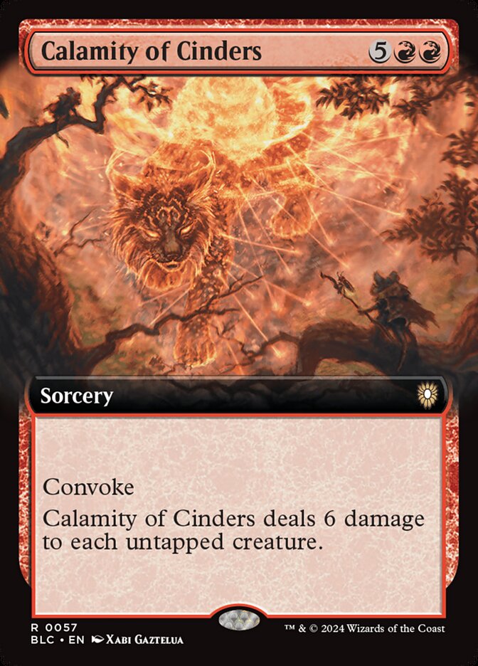 Calamity of Cinders 57/40 (Commander: Bloomburrow)  - Extended Art