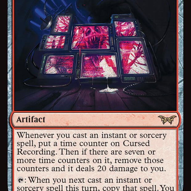 Cursed Recording (Lurking Evil) 296/286 (Duskmourn: House of Horror)  - Foil