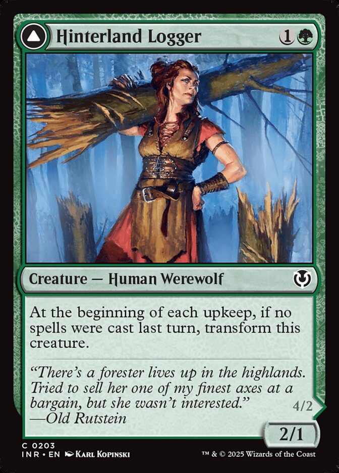 Hinterland Logger // Timber Shredder 203/287 (Innistrad Remastered) 