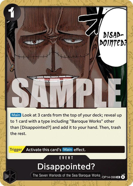 Disappointed? OP14-099 (The Azure Sea's Seven) 