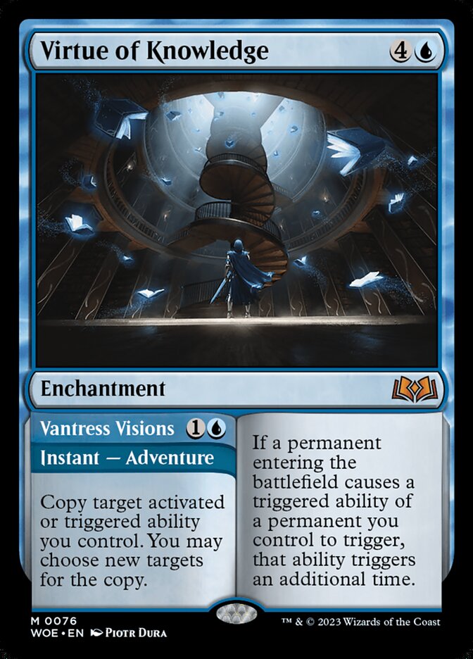 Virtue of Knowledge // Vantress Visions 76 (Wilds of Eldraine)  - Foil