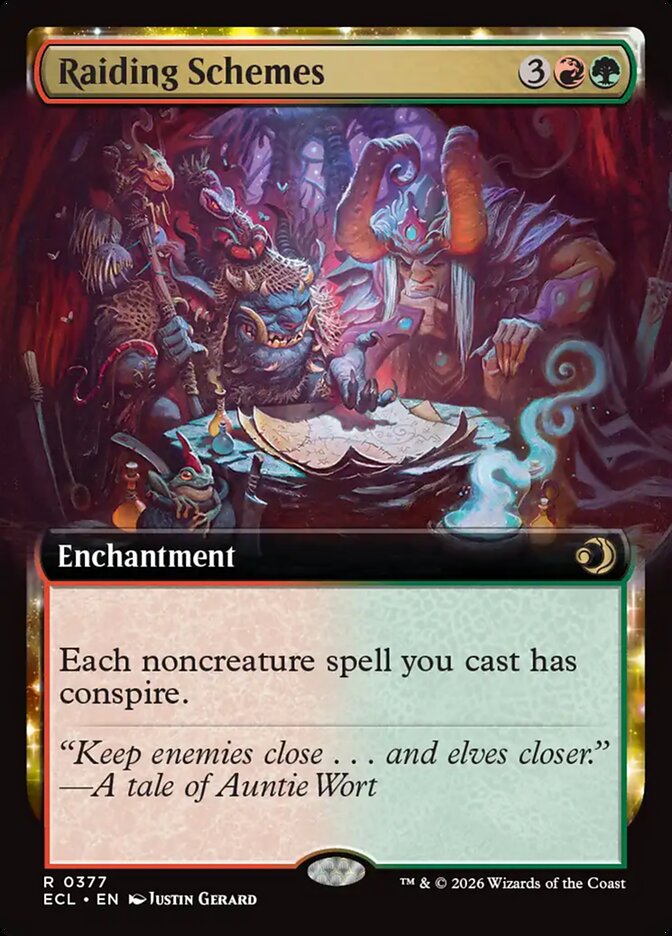Raiding Schemes  377/408 (Lorwyn Eclipsed)  - Extended Art Foil