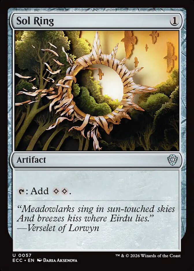 Sol Ring 57/176 (Commander: Lorwyn Eclipsed) 