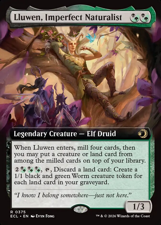 Lluwen, Imperfect Naturalist 375 (Lorwyn Eclipsed)  - Extended Art
