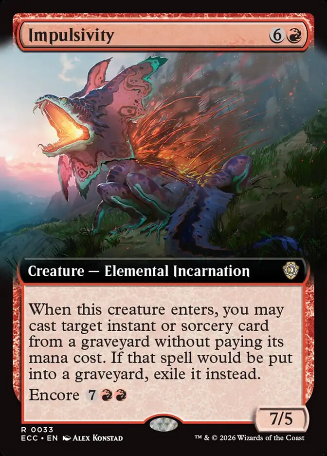 Impulsivity 33/176 (Commander: Lorwyn Eclipsed)  - Extended Art