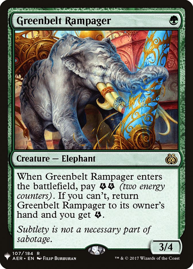 Greenbelt Rampager 107/184 (The List Reprints) 