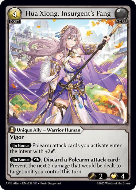 Hua Xiong, Insurgents Fang 238 (Mortal Ambition Alter Edition) 