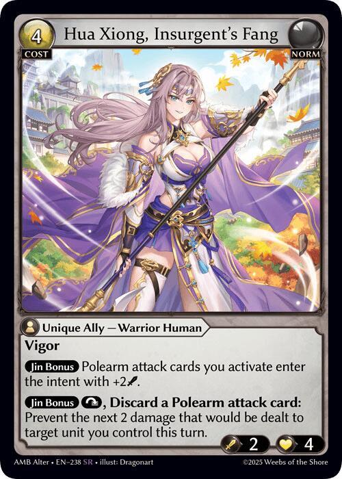 Hua Xiong, Insurgents Fang 238 (Mortal Ambition Alter Edition) 