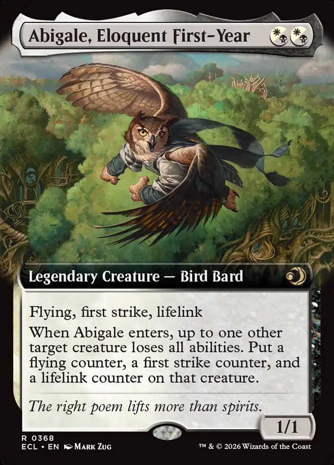 Abigale, Eloquent First-Year 368/273 (Lorwyn Eclipsed)  - Extended Art Foil