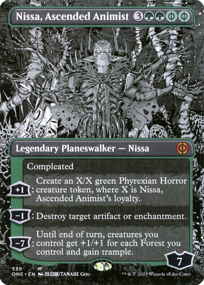 Nissa, Ascended Animist 339/271 (Phyrexia: All Will Be One)  - Borderless