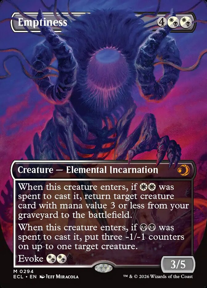 Emptiness 294/273 (Lorwyn Eclipsed)  - Borderless Foil